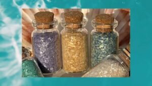 Set de purpurina en mini botellas de cristal